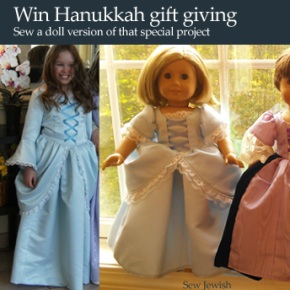 Win Hanukkah gift giving with a doll version of a special sewing project