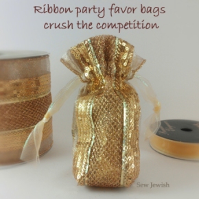 Use Ribbon to Sew Favor Bags that Crush the Competition